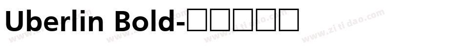 Uberlin Bold字体转换